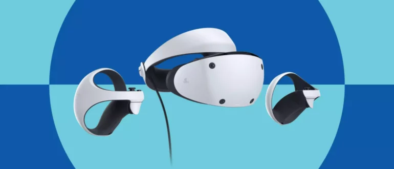 Sony PlayStation VR 2 başlığı ve kumandaları